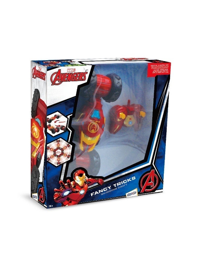 MARVEL Iron Man Avengers RC Stunt Car for Kids | 360° Rotating Skidding Drift Toy | Rechargeable Remote Control Fancy Tricks Vehicle - Image 2