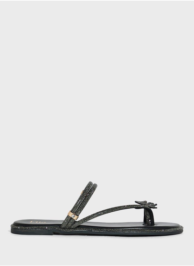 Ella Limited Edition Butterfly Diamante Flat Sandal  - Image 1