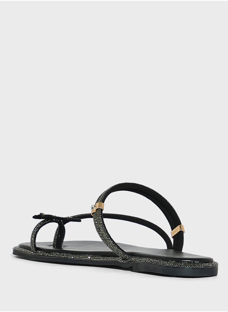 Ella Limited Edition Butterfly Diamante Flat Sandal  - Image 3