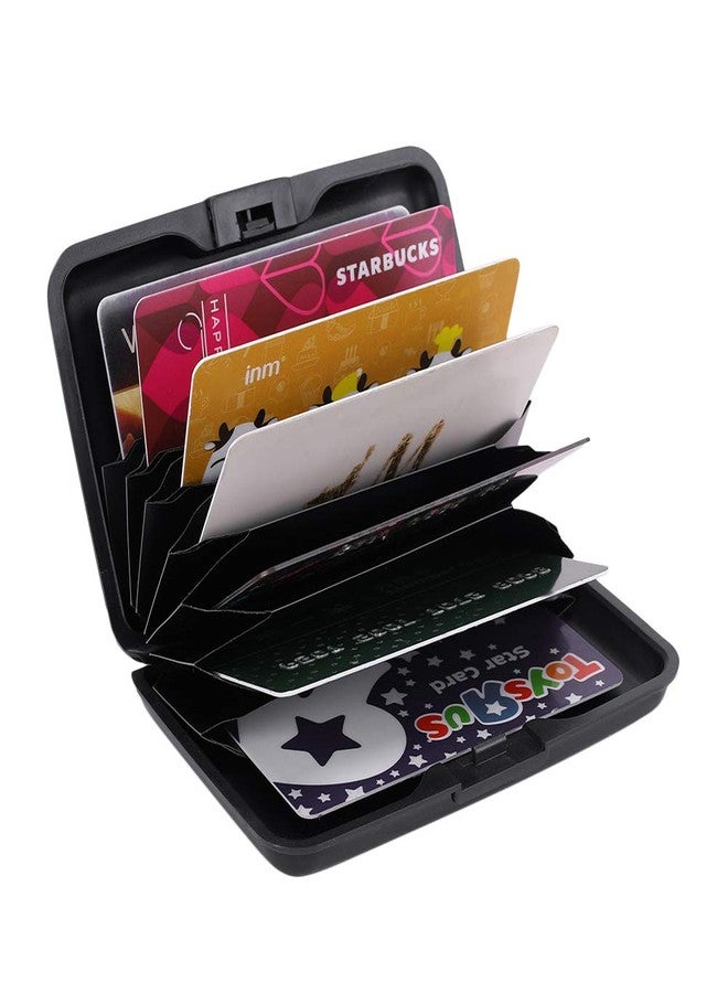 ELFISH RFID Blocking Credit Card Protector Aluminum ID Case Hard Shell Business Card Holders Metal Wallet for Men or Women (Black) - Image 5