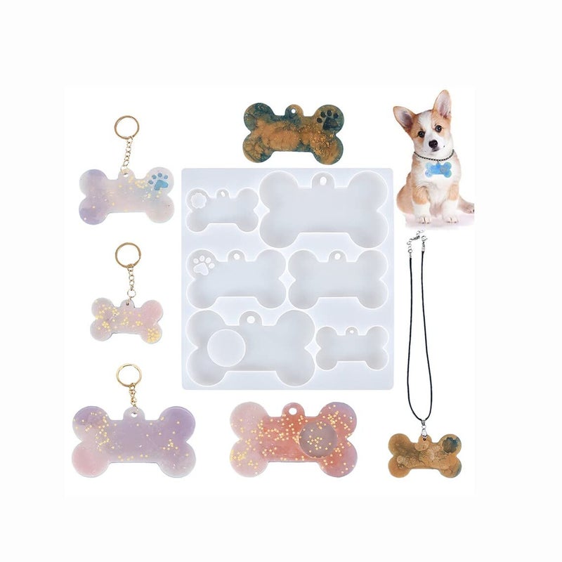 Artool ARTOOL Dog Bone Resin Mold Creative DIY Keychain Art and Craft Making Silicone Epoxy Resin Art Mould Set of 1 - Image 1