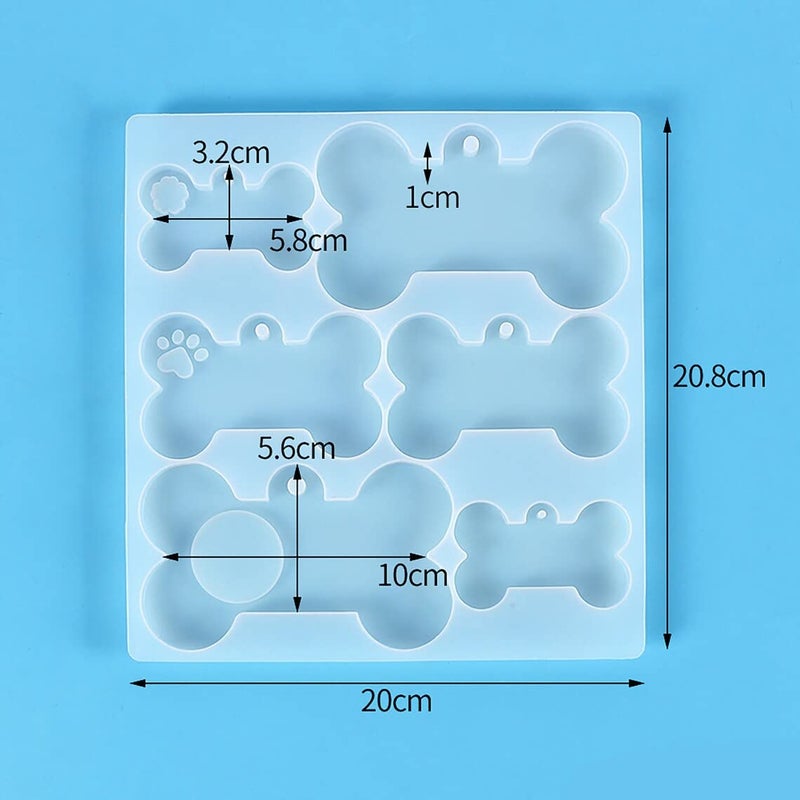 Artool ARTOOL Dog Bone Resin Mold Creative DIY Keychain Art and Craft Making Silicone Epoxy Resin Art Mould Set of 1 - Image 3