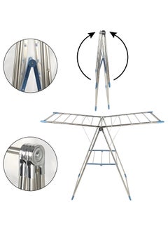 MarkedOne Clothes Dryer Stand Strong and Durable Metal Clothes Dryer Rack Folding Cloth Drying Stand Laundry Washing Heavy Duty Drying Rack Perfect For Indoor and Outdoor Laundry  - Image 2