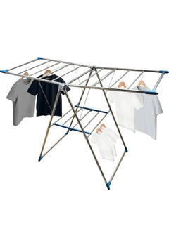 MarkedOne Clothes Dryer Stand Strong and Durable Metal Clothes Dryer Rack Folding Cloth Drying Stand Laundry Washing Heavy Duty Drying Rack Perfect For Indoor and Outdoor Laundry  - Image 1