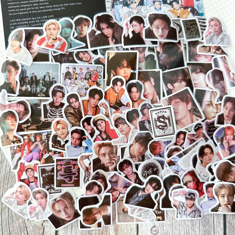 KPOPBP 5 Star Album Merch Gift Box Set including 110 PCS Photocards, 16pcs Transparent Cards, 180pcs Laptop Stickers, Keychain, Lanyards and Tape Rolls, Gift for SKZ Fans - Image 4
