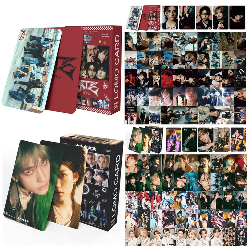 KPOPBP 5 Star Album Merch Gift Box Set including 110 PCS Photocards, 16pcs Transparent Cards, 180pcs Laptop Stickers, Keychain, Lanyards and Tape Rolls, Gift for SKZ Fans - Image 2