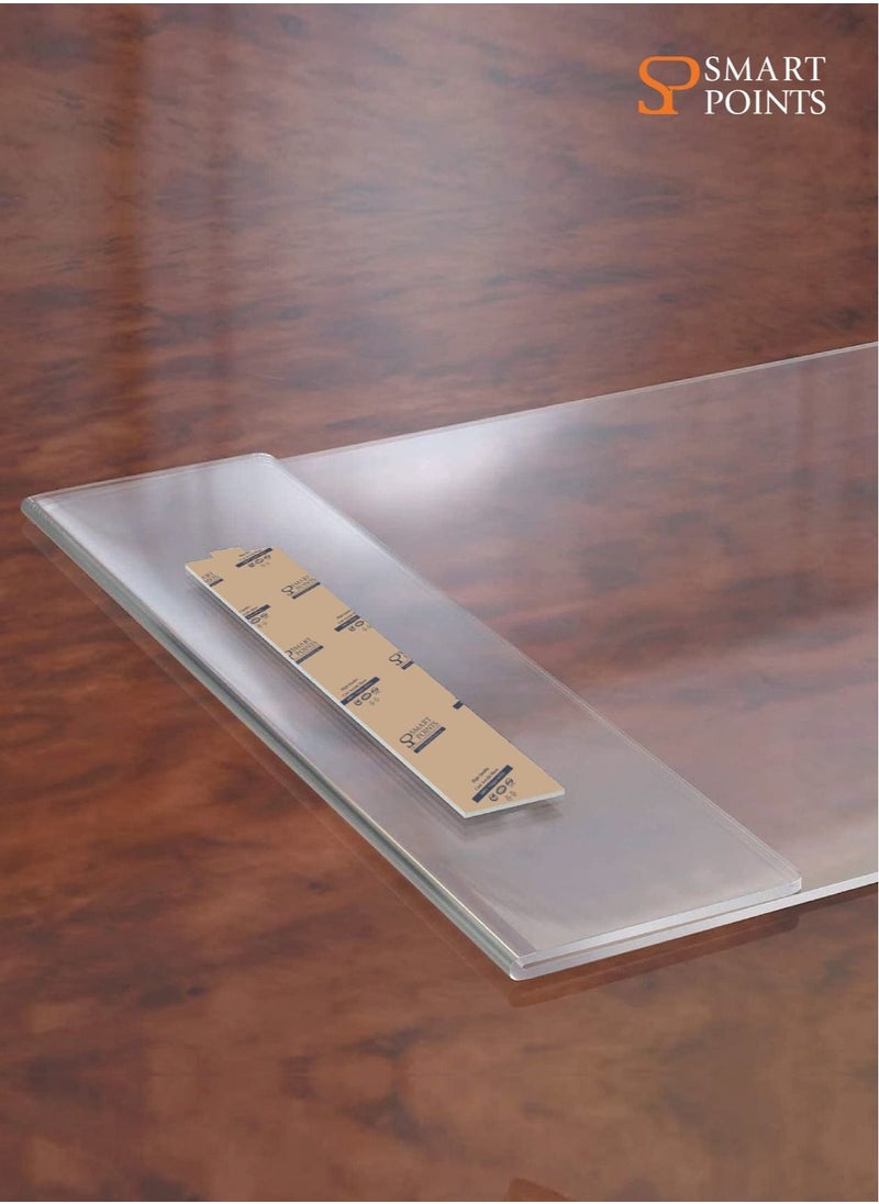 SMARTPOINTS - Acrylic Wall Sign Holder 8.5 x 11 Inches Horizontal 12 Pack, Clear Plexiglass Display Sign Holders Adhesive with 3M Tape, Plastic Photo Ads Frames for Office Hospital Hotel Store - Image 1
