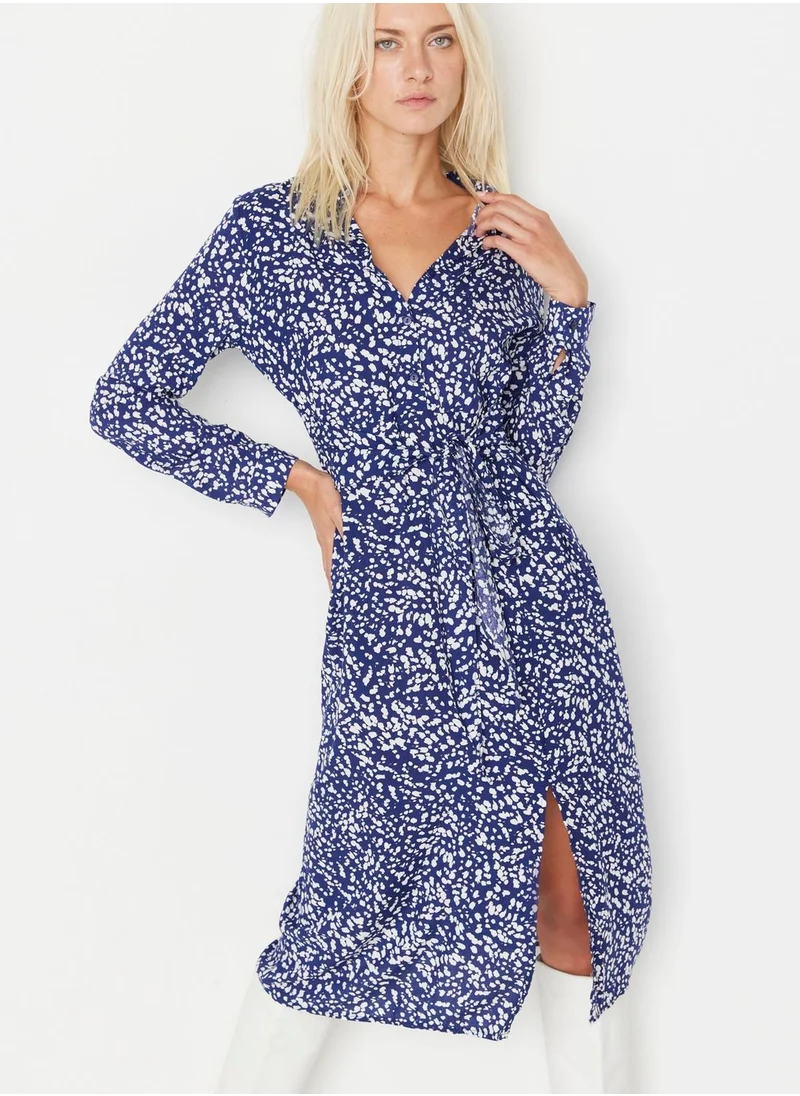 trendyol Printed Tie Detail Dress