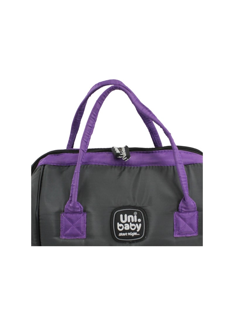 Uni Baby Diaper Bag – Grey & Purple - Image 3