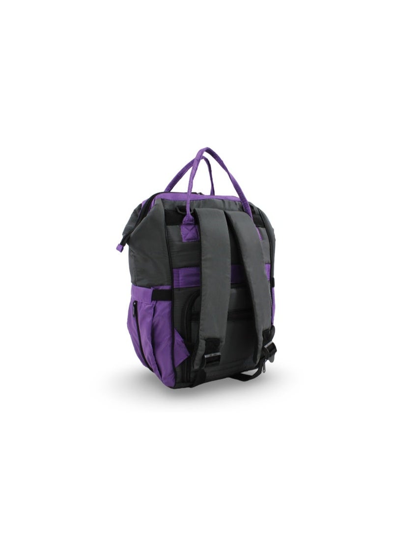 Uni Baby Diaper Bag – Grey & Purple - Image 2