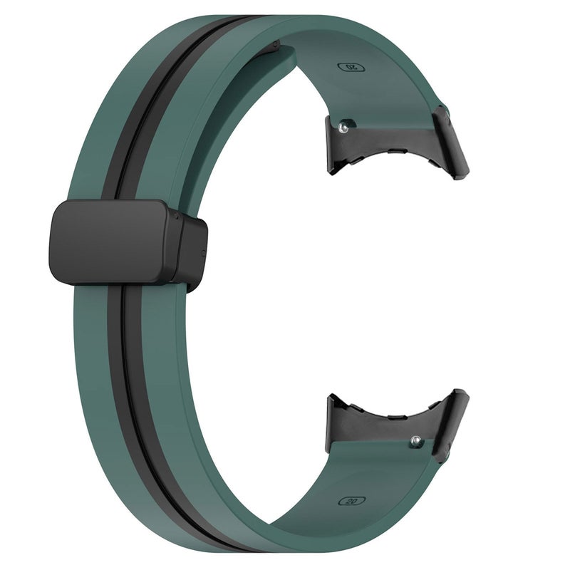 إيروريكس سوار ساعة من السيليكون ثنائي اللون قابل للطي لساعة Google Pixel Watch (أخضر عسكري أسود) - Image 2