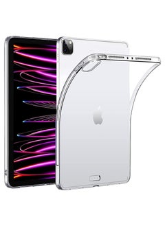 Clear Case for iPad Pro 12.9 2022 2021 2020 6th 5th 4th Generation , Support Apple Pencil 2nd Gen Charging, Soft Slim Lightweight TPU Cover for iPad Pro 12.9 inch