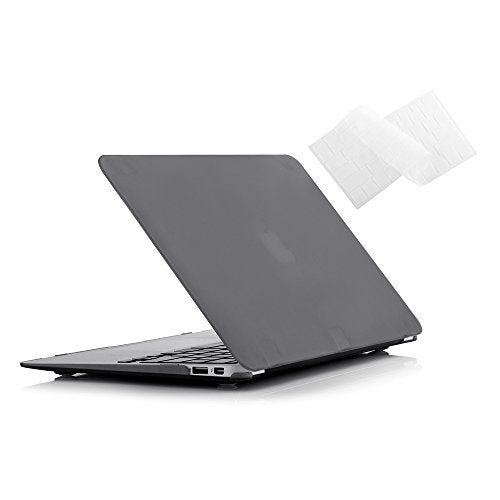 RUBAN Case Compatible with MacBook Air 13 Inch (Models: A1369 & A1466, Older Version 2010-2017 Release), Slim Snap On Hard Shell Protective Cover and Keyboard Cover, Grey - Image 1