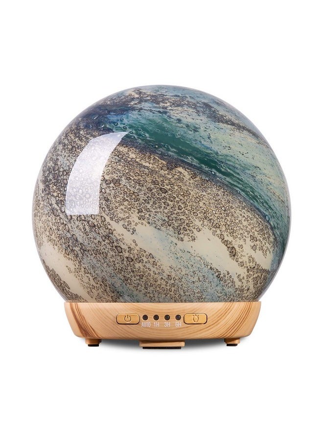 COOSA Moon Essential Oil Diffuser Glass Cool Mist Humidifier With 4 Timer2 Led Colors And Waterless Auto Shutoff Settings For Baby Home Office (250Ml)  - Image 1