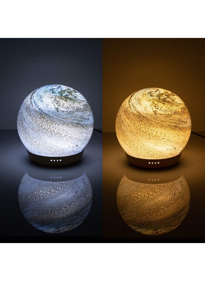 COOSA Moon Essential Oil Diffuser Glass Cool Mist Humidifier With 4 Timer2 Led Colors And Waterless Auto Shutoff Settings For Baby Home Office (250Ml)  - Image 4