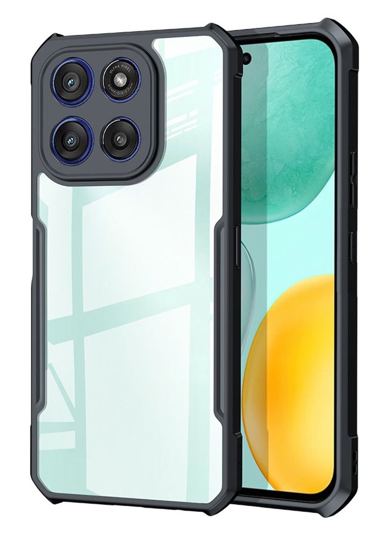 SanHu for Motorola Edge 60 Stylus Case, Ultra Thin Lightweight, Soft TPU Bumper, Acrylic Clear Back Cover Motorola Edge 60 Stylus, Black