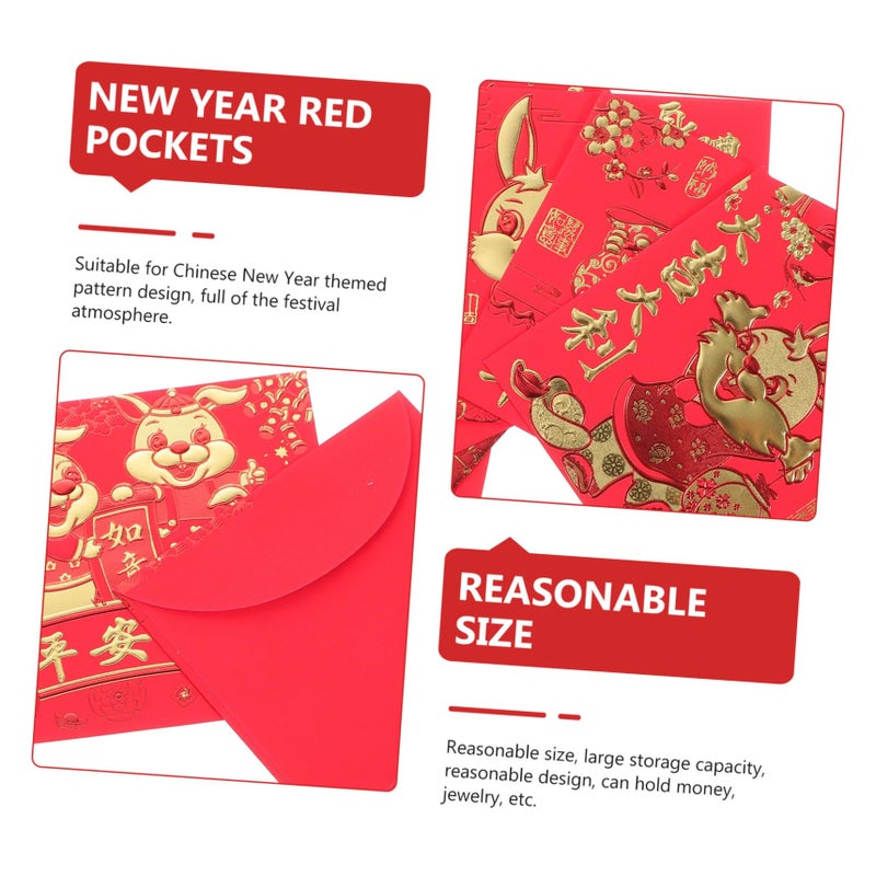 66 Pcs Lunar New Year Red Envelopes Money Packets Hot Stamping Design For Wedding Festival - Image 4