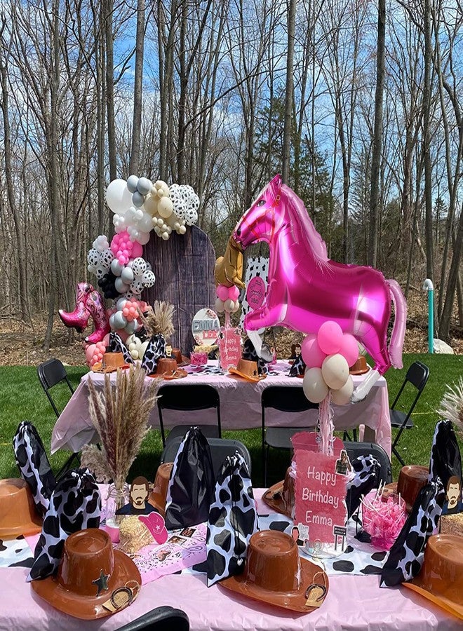 إيفر ماركت قطع من بالونات الحصان الوردية المصنوعة من رقائق الألومنيوم على شكل حصان، بالونات على شكل راعية بقر غربية لأعياد الميلاد وحفلات استقبال المولود وحفلات رعاة البقر، 30 بوصة - Image 3