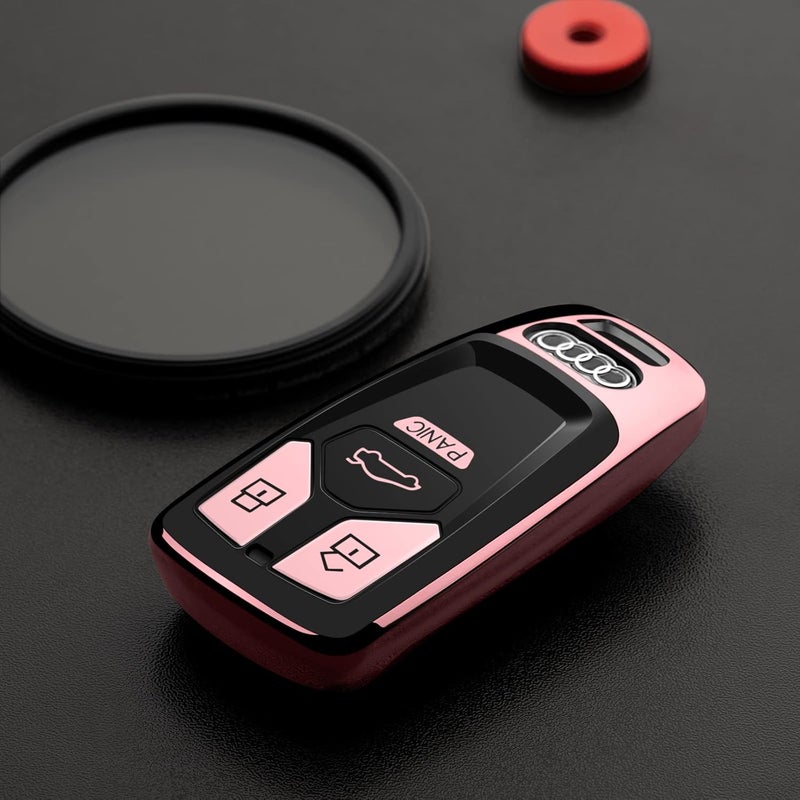 Tengare Pink Car Key Fob Cover for Audi - Image 3