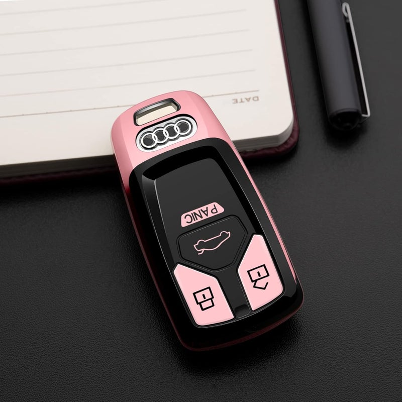 Tengare Pink Car Key Fob Cover for Audi - Image 2