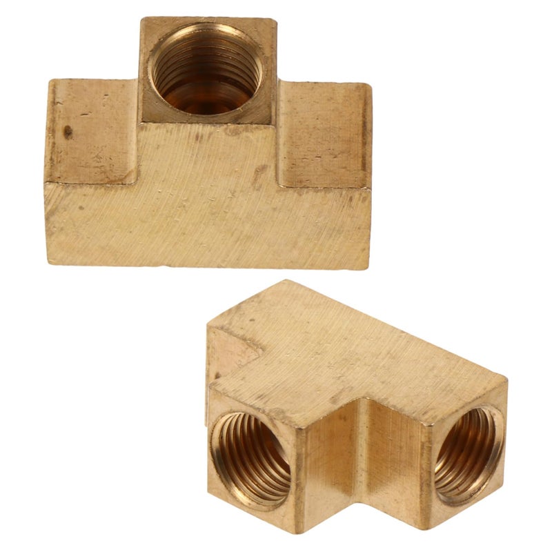 Brass Three Way Tube Connector 2Pcs For Water Supply Standard Hose Fittings - Image 2
