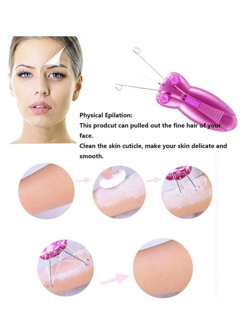 BrOwns USB Rechargeable Hair Remover Cotton Thread Epilator Electric Threading Hair Removal Facial Hair Remover Body Hair Trimmer for Women - Image 4