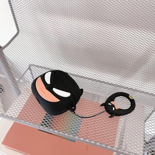 Meyaar Silicone Case for Apple Airpods Pro 3 (2025) Cute Design for Airpods Pro 3 with Keychain Shockproof Protective Case Cover (Bat-Man (Black)) - Image 5