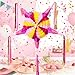 WERNNSAI Cinco de Mayo Star Piata Foldable Pink Mexican Star Piata for Kids Girls Pink Piata Fiesta Party Decorations Luau Event Birthday Party Supplies Mexican Theme Carnivals - Image 4