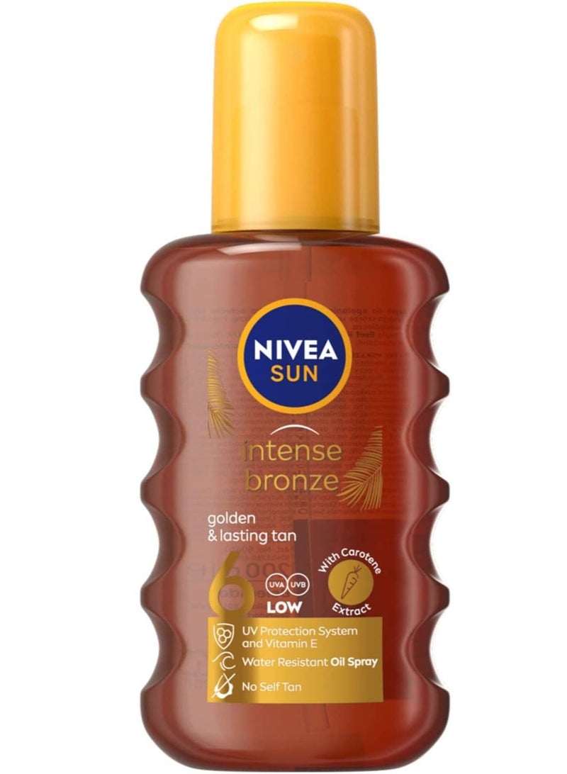 Nivea SUN Tanning Oil Spray And Carotenne And Vitamine E And  Jojoba Oil And SPF 6 - Image 1