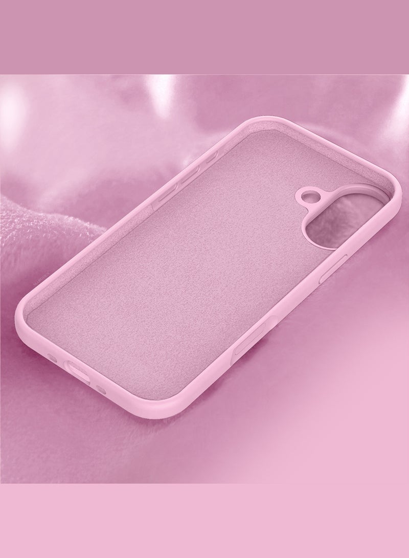 Silicone Protective Phone Case for iPhone 17 - Soft Anti-Scratch Microfiber Lining Ultra Slim Drop Protection Phone Cover - Pink - Image 4