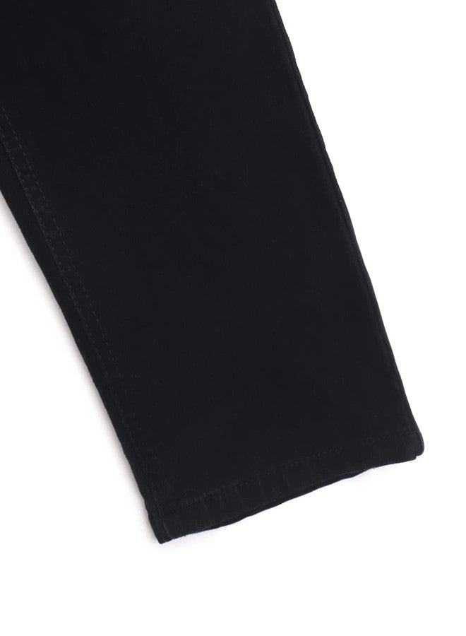 KOTTY Girls Black Regular Solid Jeans (Black1,5-6Years) - Image 3