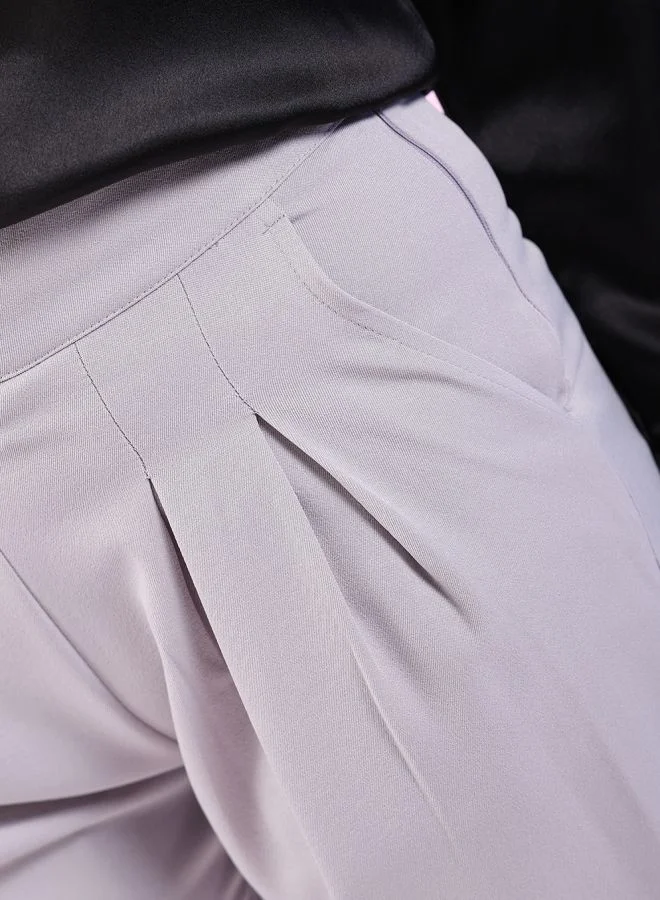 Freehand Women Regular Fit Solid Mid-Rise Pleated Pants