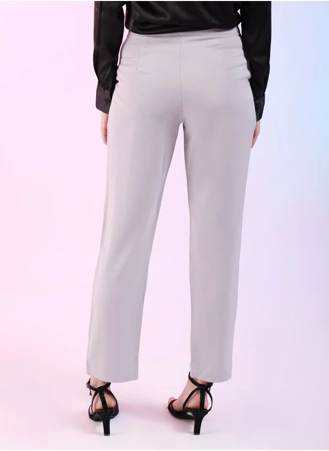 Freehand Women Regular Fit Solid Mid-Rise Pleated Pants