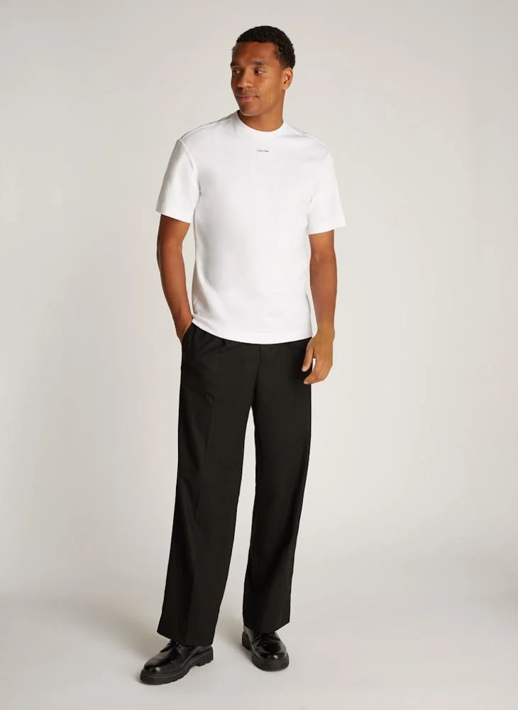 CALVIN KLEIN Logo Crew Neck Interlock T-Shirt