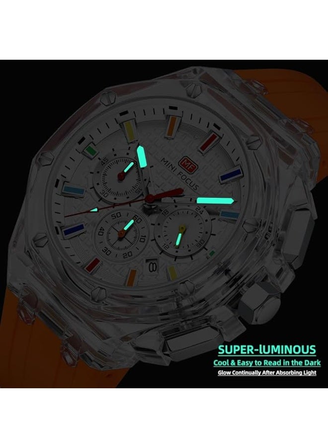 ميني فوكاس MF0616G.05 ساعة يد رجالية رياضية أنيقة بسوار سيليكون  تعمل بنظام كوارتز - Image 2