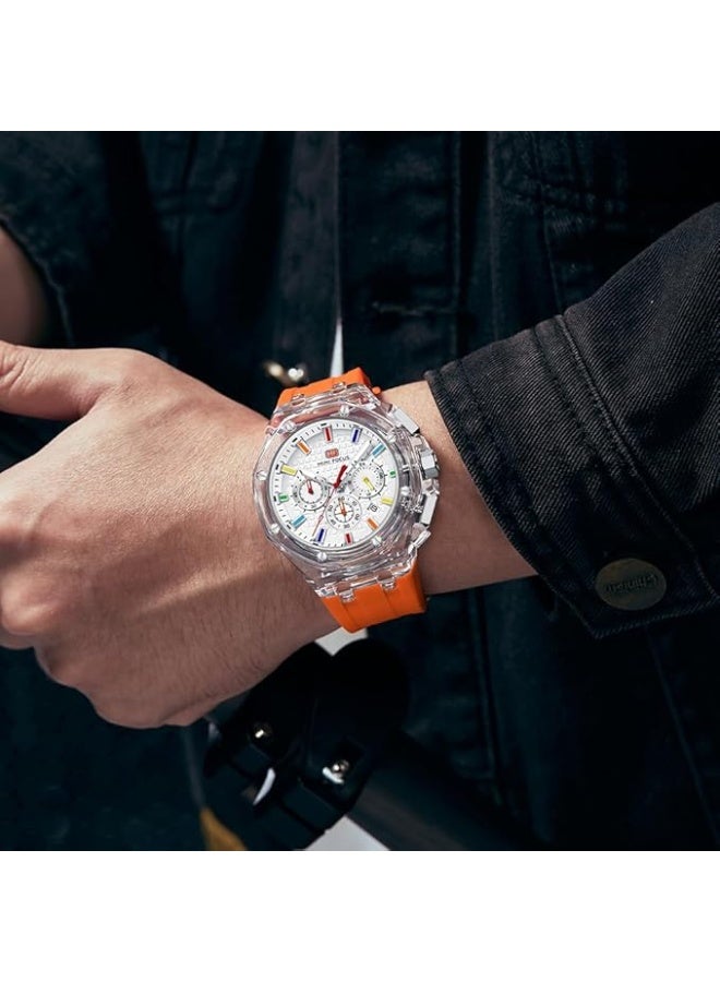 ميني فوكاس MF0616G.05 ساعة يد رجالية رياضية أنيقة بسوار سيليكون  تعمل بنظام كوارتز - Image 5