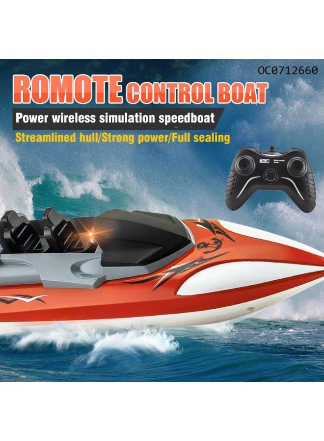 Remote Control Racing Boat, with Wireless Remote (Red) - Image 2