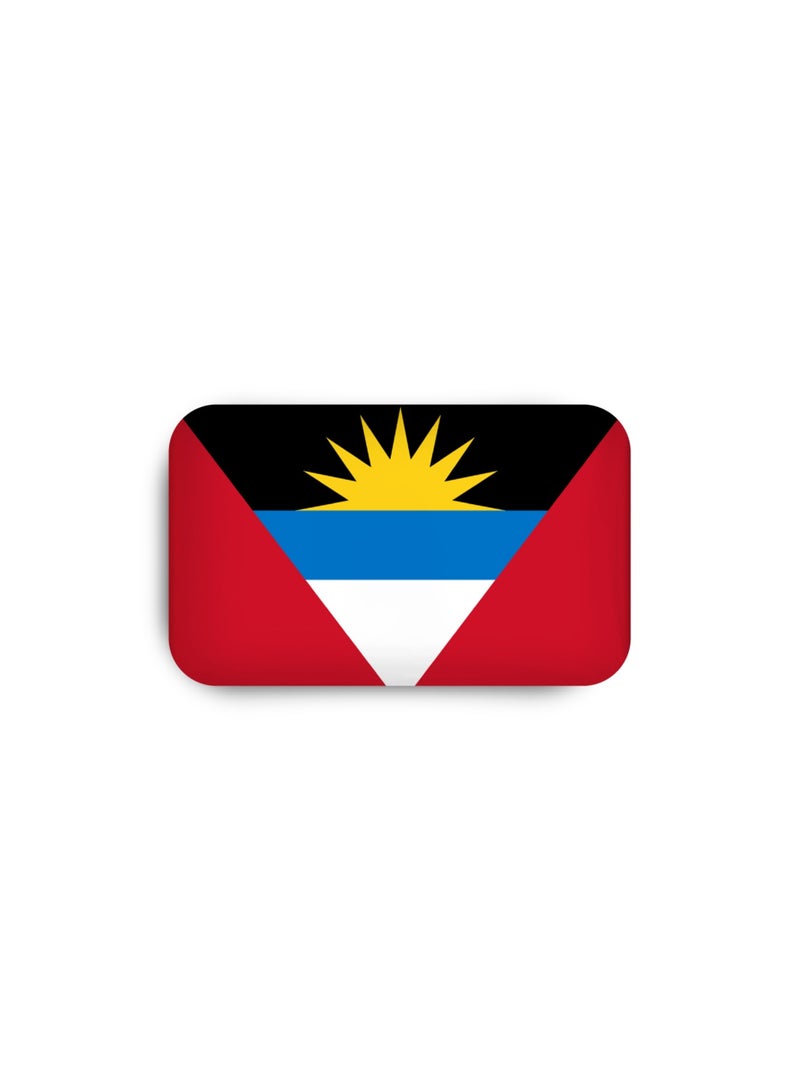 971MEDIA Antigua and Barbuda Flag Magnetic Badge - Image 2