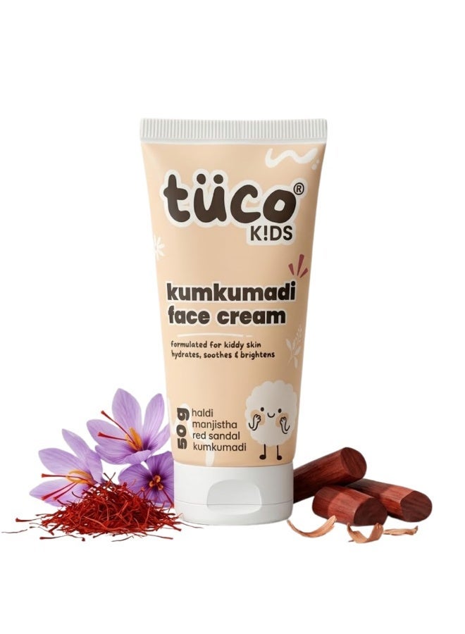 TuCo كريم وجه للأطفال من توكو® بخلاصة كومكومادي | خفيف الوزن، غير دهني وسريع الامتصاص | غني بخلاصة كومكومادي، وخشب الصندل الأحمر، والمانجيستا، والكركم | يُحارب اسمرار البشرة، ويُفتّحها، ويُقلل من البقع الداكنة | خالٍ من كبريتات لوريل الصوديوم والبارابين | آمن للأطفال - عبوة من قطعتين، 50 غرام - Image 3
