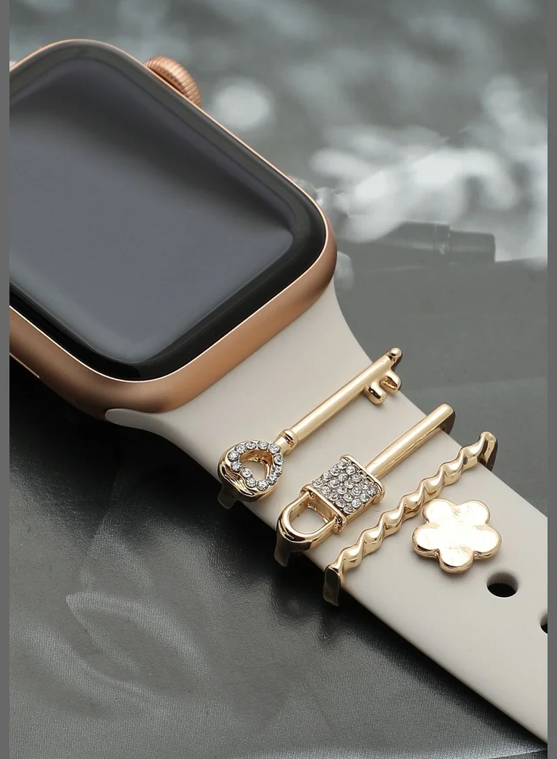 Haute Sauce Gold Plated Designer Stone Watch Strap Accessories For Women