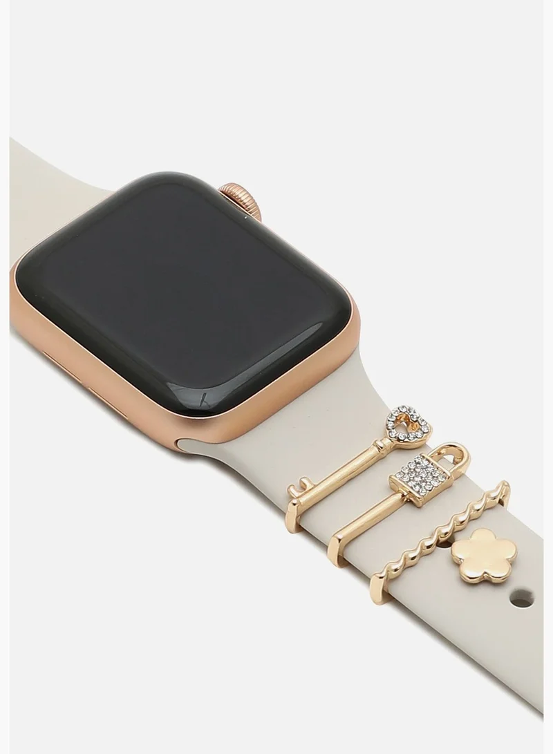 Haute Sauce Gold Plated Designer Stone Watch Strap Accessories For Women