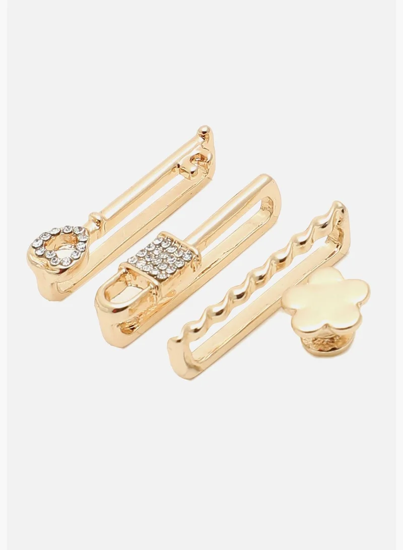 Haute Sauce Gold Plated Designer Stone Watch Strap Accessories For Women