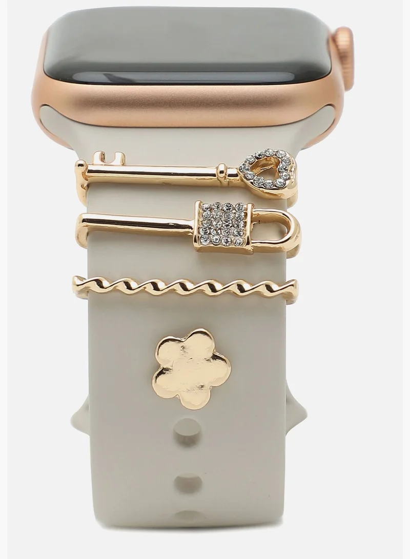 Haute Sauce Gold Plated Designer Stone Watch Strap Accessories For Women