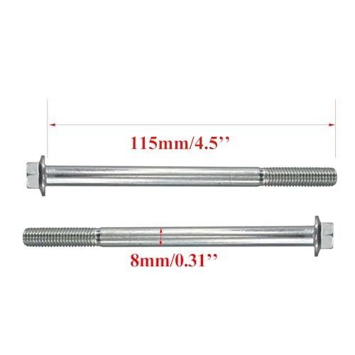 PRO BAT 2pcs 8mm x 115mm M8 Pit Bike Top & Bottom Engine Mount Bolts 50cc 70cc 90cc 110cc 125cc 140cc ATV Dirt Quad Bike - Image 2