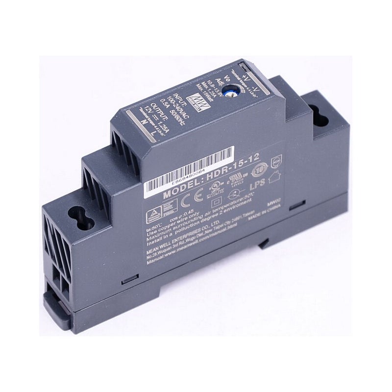 Meanwell MEAN WELL Ultra Slim Step-Shape 1SU DIN Rail Power Supply, 12V 1.25A 15W - HDR-15-12 - Image 2