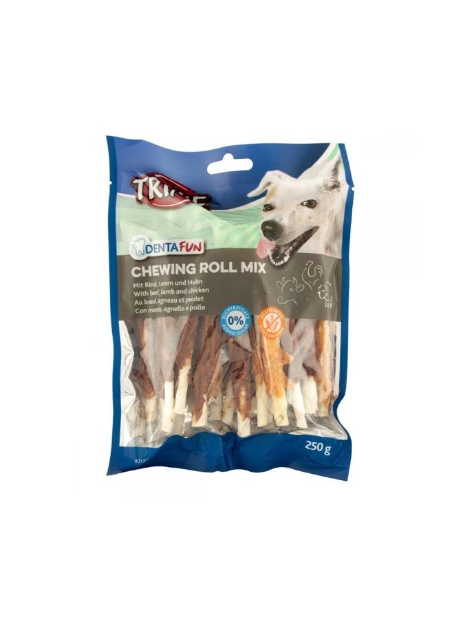 Trixie Denta Fun Mixed Chewing Rolls Dog Treats - 250g
