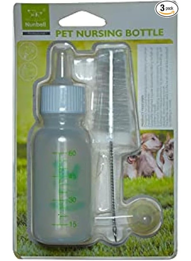 nunbell Pet Nursing Bottle For Cats & Dogs -3 Pieces