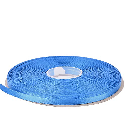 Ribest 1/4 inch Royal Blue Double Face Satin Ribbon 50 Yards Per Roll for Bouquet Gift Wrapping Hair Accessories Wedding Birthday - Image 4