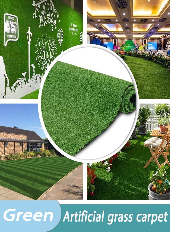 HQ-GAMING HQ-GAMING Green Grass Area Rugs, Soft Rug, Soft Indoor Floor Mats for Kids and Girls, Realistic Artificial Grass Rug, Outdoor Artificial Grass, Artificial Turf Rug with Drainage Holes for Patio, Balcony, Yards, Garden - Image 1