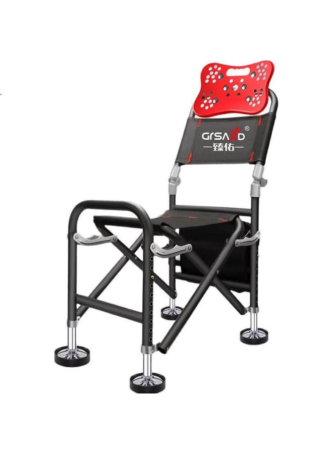 Grsaed Fishing Chair, All-Terrain Thickened Metal Knight Chair, Multifunctional Outdoor Folding Chair, Lightweight Complete Set Fishing Chair - Image 3